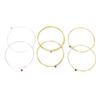 2Sets Golden And Silver Acoustic Guitar Strings Brass Material Guitar Strings  For Acoustic Guitar