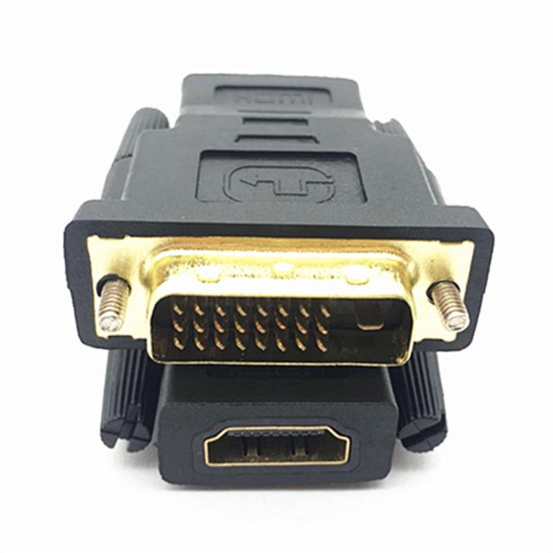 DVI to HDMI Adapter & Converter, 24+1 Bi-directional Transmission, DVI Male to HDMI Female