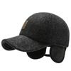 Men's Thickened Warm Duckbill Cap with Ear Protection - Casual Fashion for Middle-Aged and Elderly