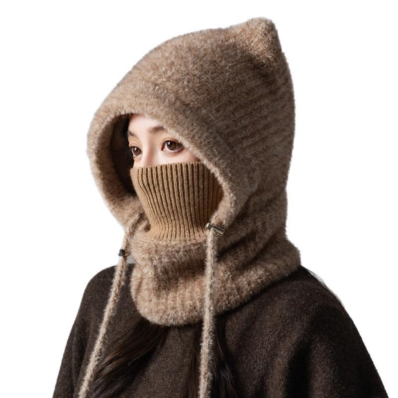 Korean Cute Ear Design Winter Warm Neck Scarf For Women