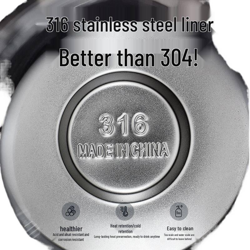 Stainless Steel Double-Layer Anti-Scald Insulated Kettle & Cup