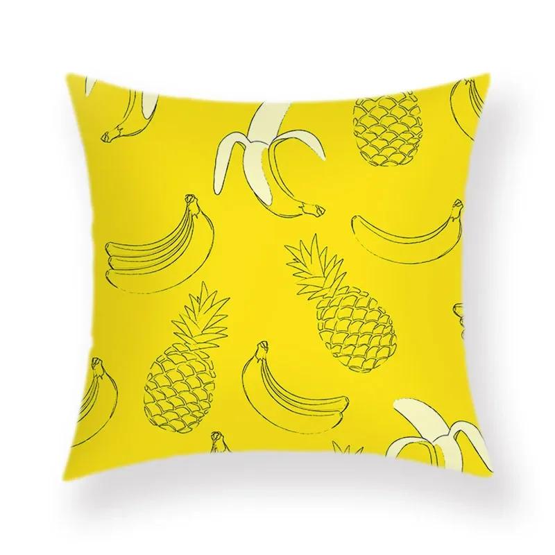 Boho Room Aesthetic Summer Green Pillowcase Cartoon Pineapple Decorative Pillow Bed Sofa Throw