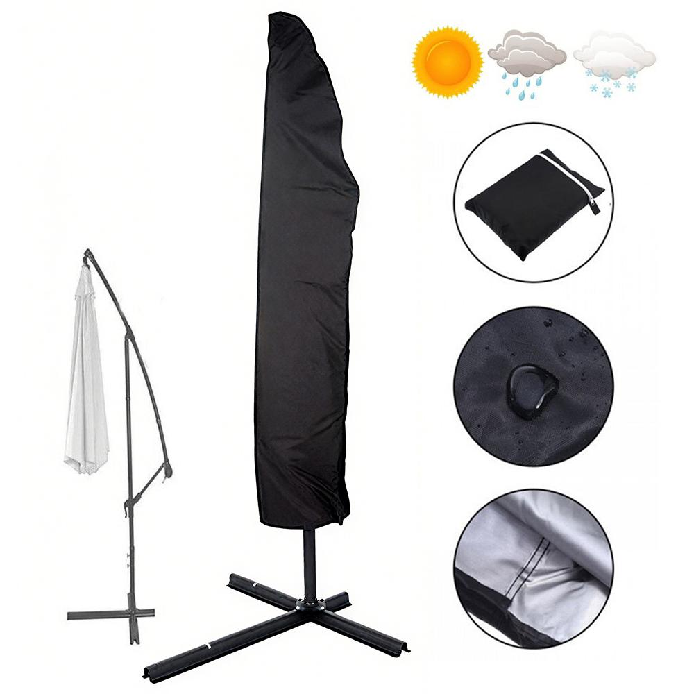 

210D Oxford Rainproof Parasol Cover Outdoor Garden Patio Shield Cantilever Umbrella Cover Four Lines Stand 265cm (50x70x40)
