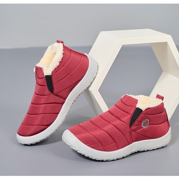 Fashion Smile Pop Winter Waterproof Warm Soft Cotton Shoes Outdoor Thickened Cold-proof Velvet Cotton Shoes All Inclusive Cotton Shoes