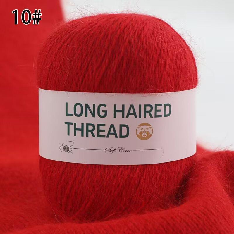 Filato di Pile di Visono a Pelo Lungo 50G Cappello Sciarpa Giacca Lavorati a Mano Moda Autunno Inverno Filato