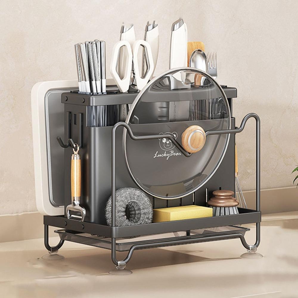 Stable Chopstick Bucket Large Capacity Cutlery Drying Rack Cutlery Organizer  for Home