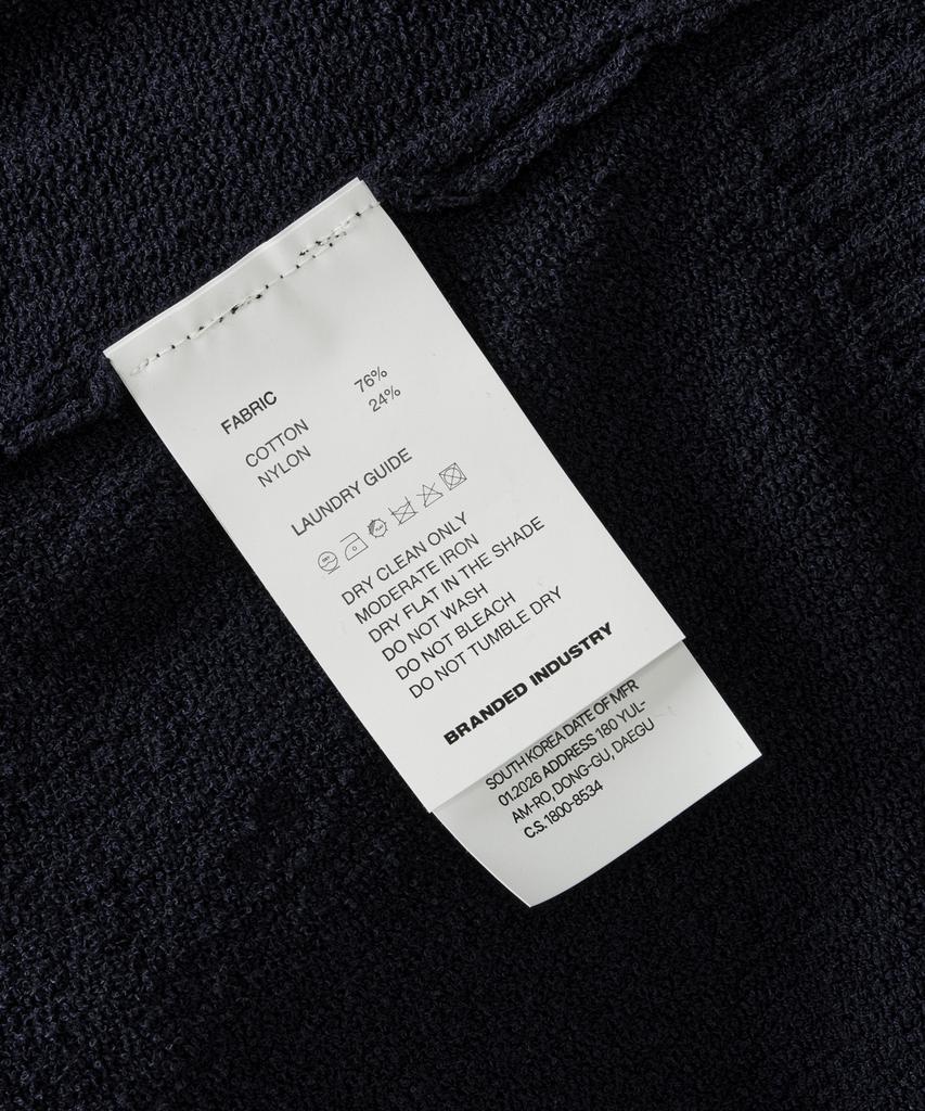 Beulaendideu Terry Boucle V-Neck Half Knit [Navy]