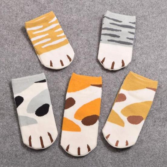 Breathable Cat Claw Short Ankle Socks Cute Cartoon Low Cut Women Boat Socks