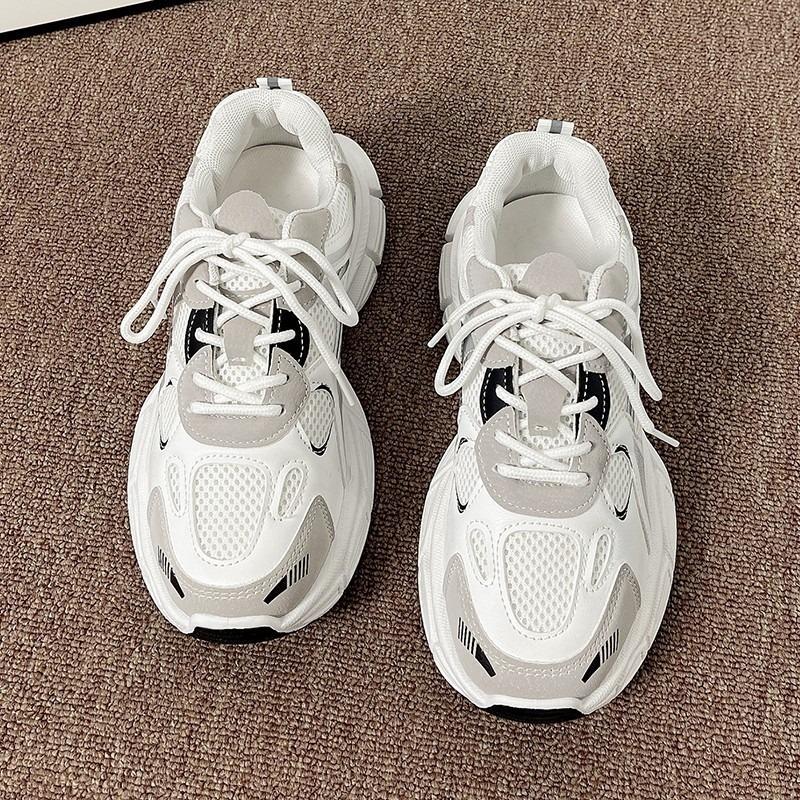 Station mesh breathable shoes women's new fashion niche platform casual sports shoes