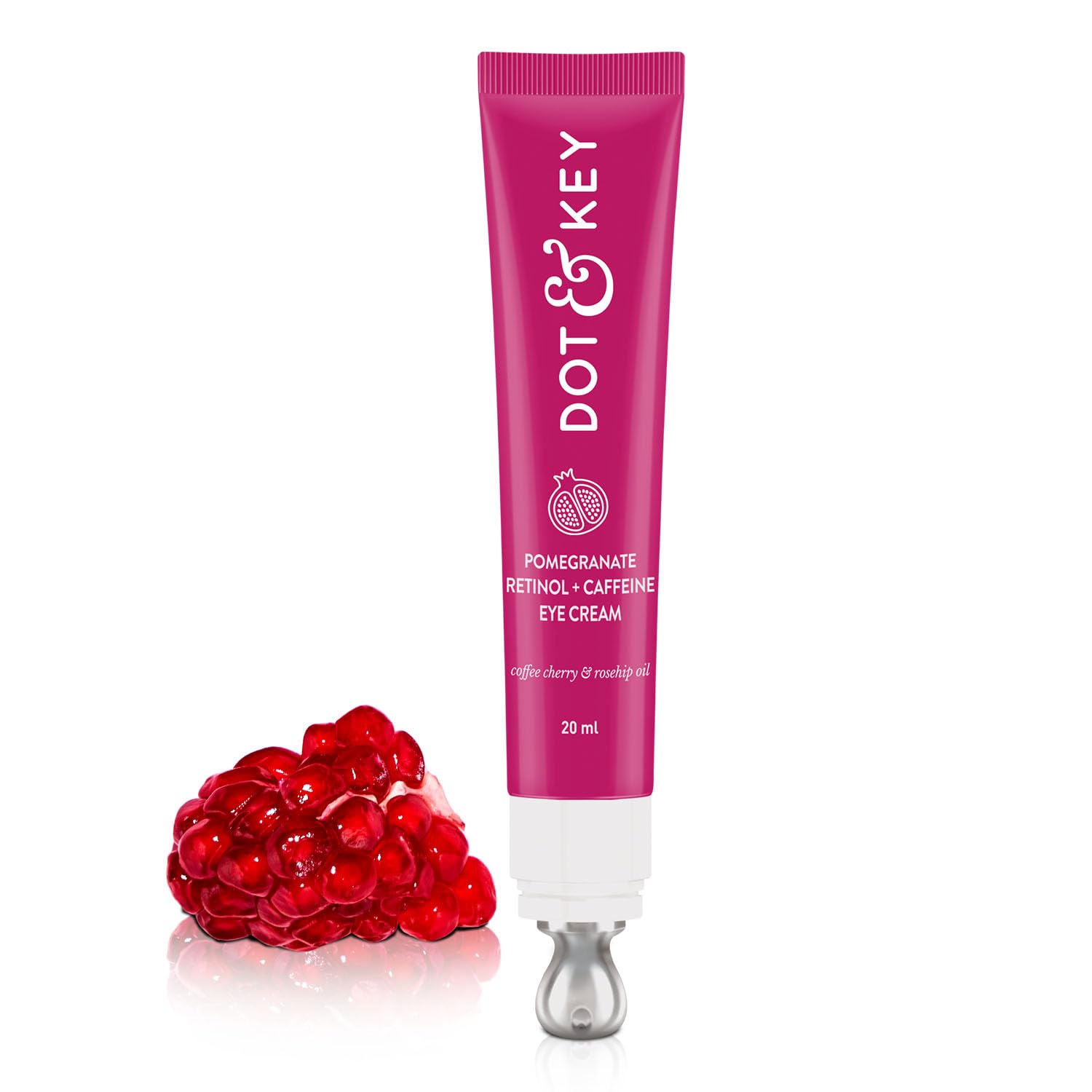 Dot & Key Pomegranate Retinol Caffeine Eye Cream For Fine Lines Dark Circles Hydration Firm Look 20 ml Under Eye Care