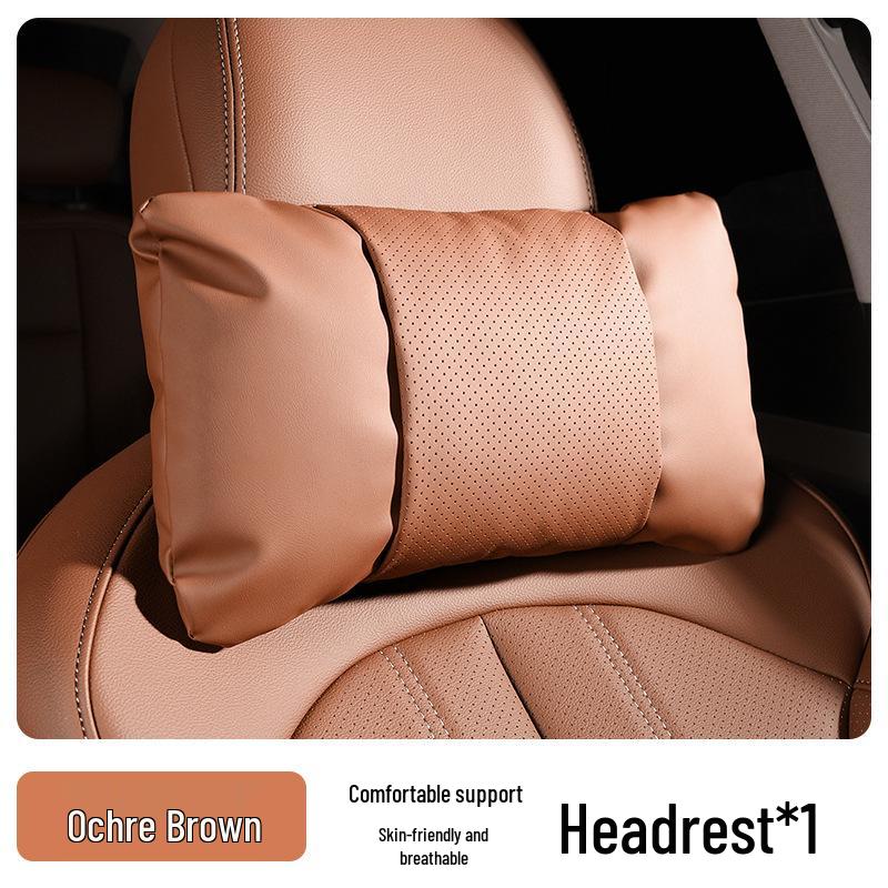 Compatible with 25 Zeekr 001 models: Nappa Leather Headrests, 007GT Lumbar Supports, and 009 Car Seat Backrests