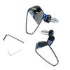1 Pair Motorcycle Rear View Mirror 360 degrees  Rotatable   Glass Clear     Handlebar Side Mirror