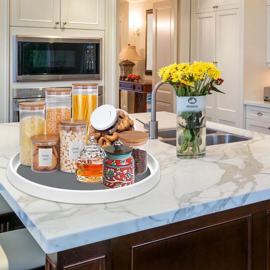 Wielofunkcyjny obrotowy stojak na przyprawy, szafka spiżarniowa, obrotowa taca na kosmetyki, akcesoria kuchenne, organizer, narzędzie