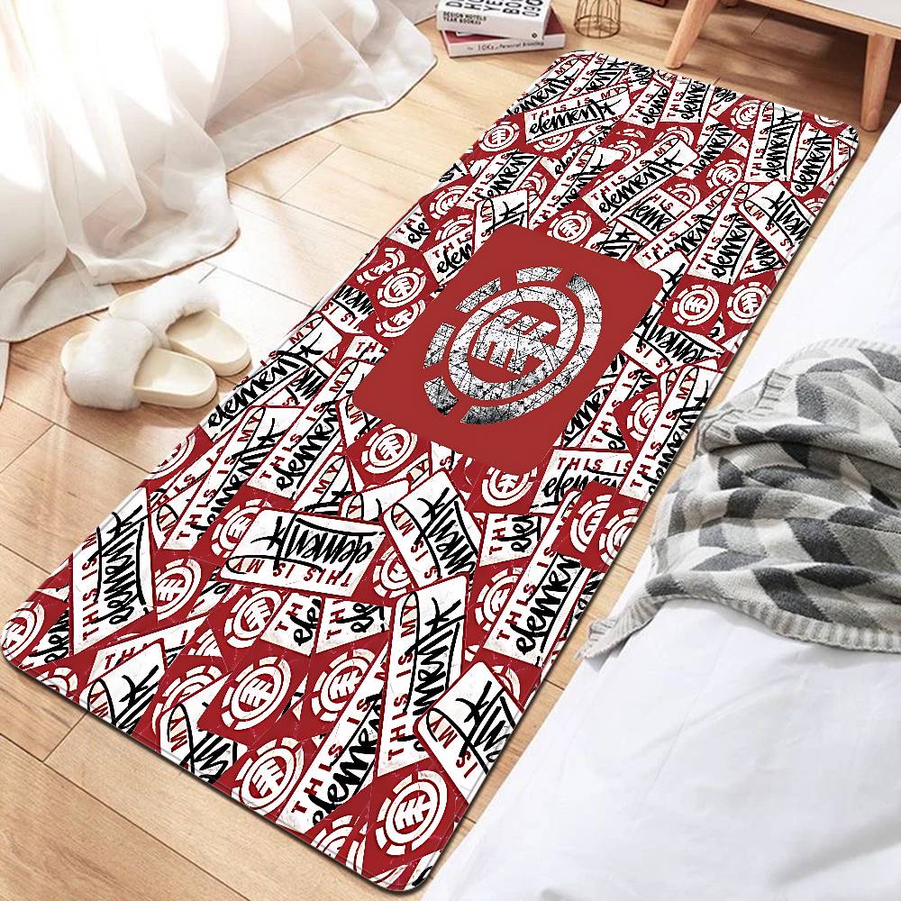 Tappetino per Porta Logo Skateboard E-Element Lavabile Antiscivolo Tappeto per Area Salotto Divani Sedie Tappeti per Area Comodino Cucina