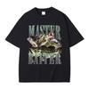 Master Baiter Bass Fishing Fisher Funny Graphic T-shirts Casual T-shirt Short Sleeve Vintage Summer Pop T-shirts
