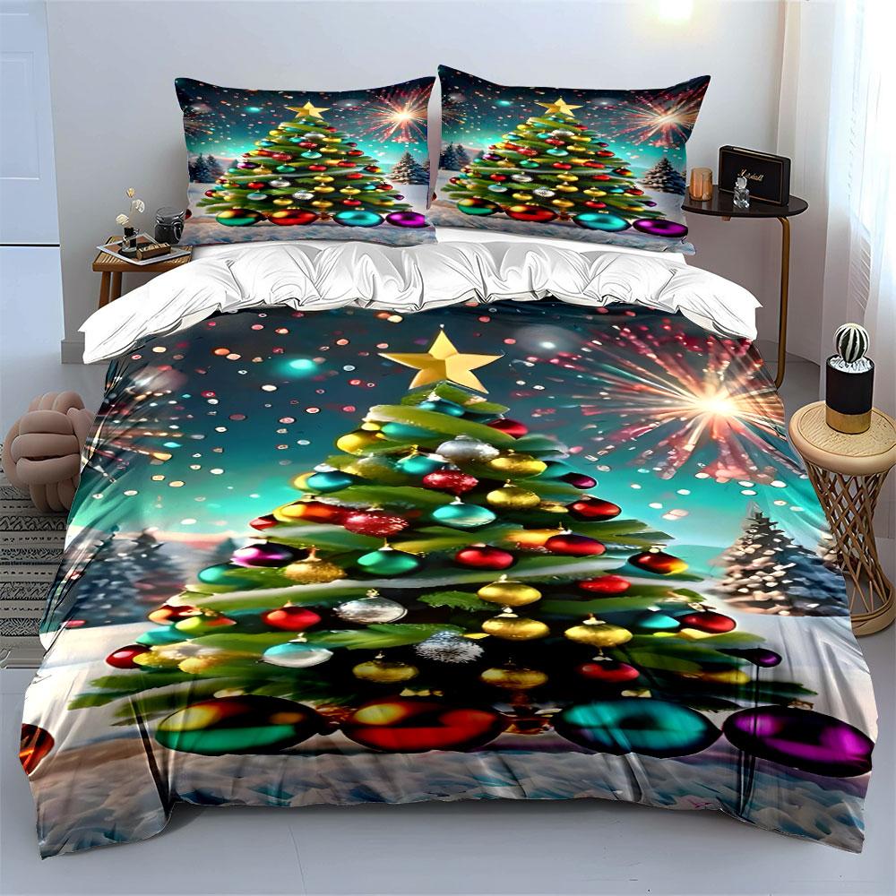 Radiant Festive Elegance Bedding Sets Duvet Cover Sets Duvet Covers Pillowcases(1*Duvet Cover 2*Pillowcases Without Duvet Insert)