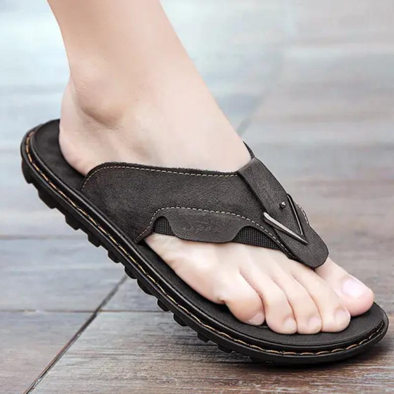 

Мужские классические винтажные сланцы, сандалии ручной работы, удобные тапочки на толстой подошве, легкая повседневная обувь