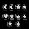 10pcs Natural Pearl Shell Pendant Heart Star Shaped Artificial Pearl Shell Charms for DIY Necklaces Jewelry Making Accessories