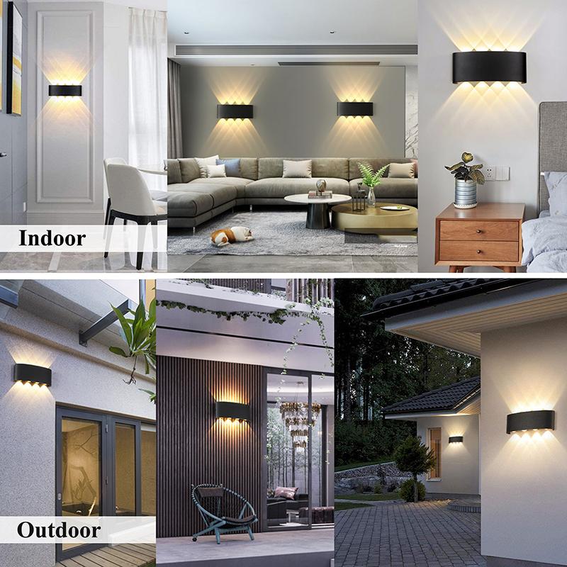 LED Wall Lamp LED Bulb Outdoor Motion Sensor Light Waterproof IP66 Wall Light Porch Garden Lights Living Room Street Stairs