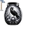 Mason Jar Hangings Decor, Dark Crow Reaper Style, Skull, with Personalized Text - Halloween Decor,  Nurseries, Vintage Home Decor Wall for Bar Kitchen