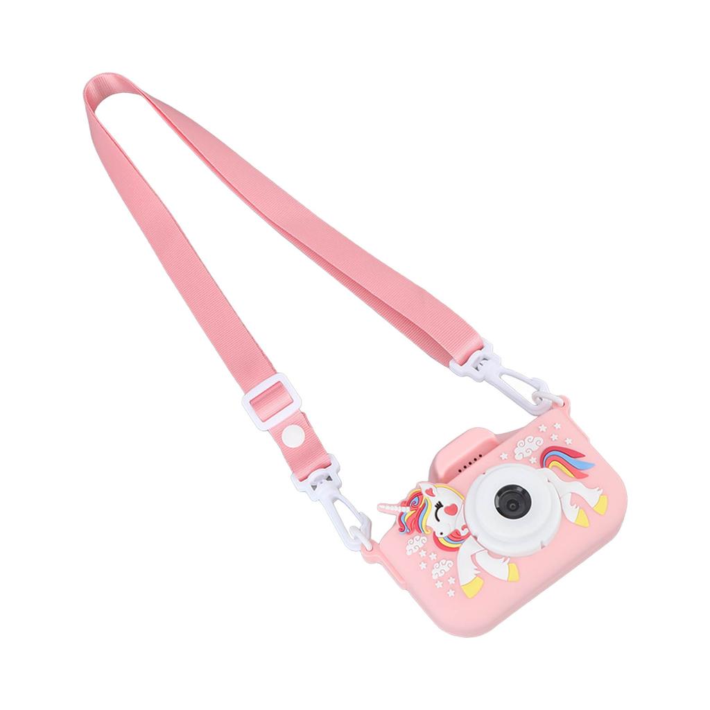 Kids Camera Dual Camera 2.0in IPS Screen 1080P Video Camera Toy with 32G Memory Card Pink