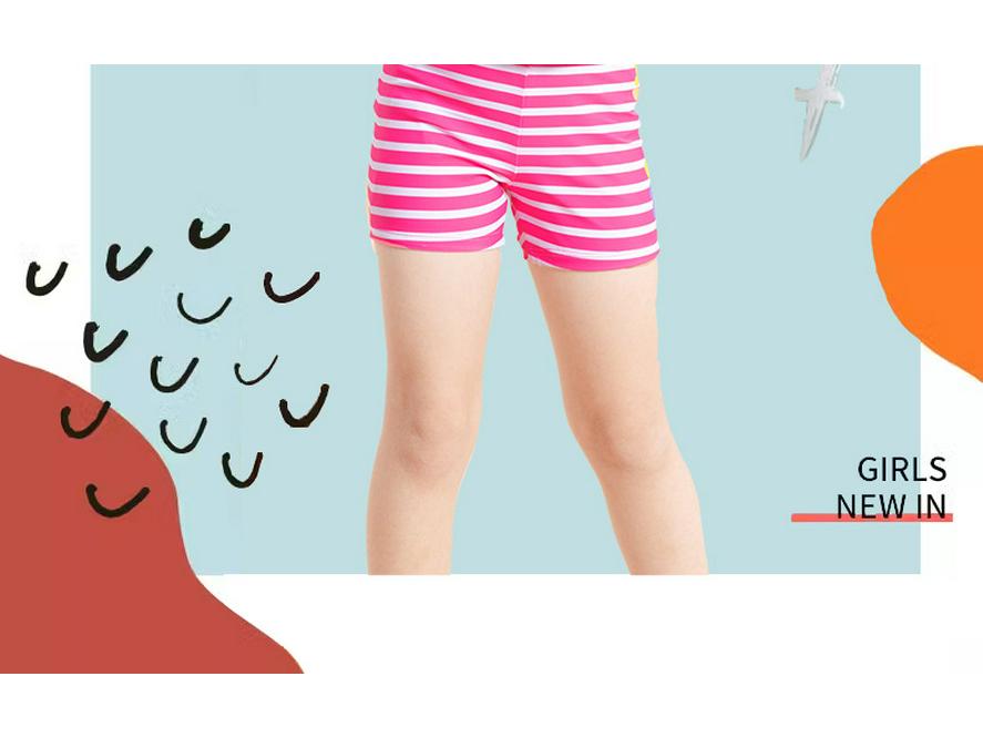 Girls' Long Sleeve Unicorn Striped Swimsuit Set (2025)