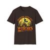 Hanging With My Witches T-Shirt | Halloween Witch Flying Over Haunted House