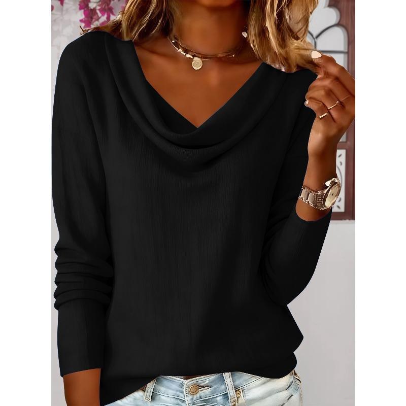 DICFY Women's Fashion Casual Autumn Winter Long Sleeve Blouses & Shirts