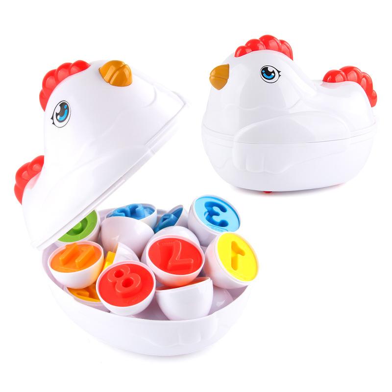 Chicken Storage Box Twisted Egg Pairing Smart Egg Geometric Fruit And Vegetable Digital Early Education Educational Toy