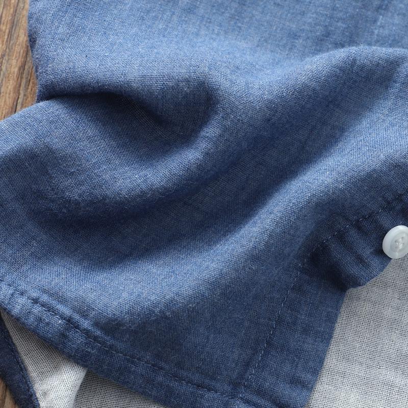 Weiches und klebriges doppellagiges Baumwoll-Kurzarmhemd für Jungen-Sommerbekleidung aus reiner Baumwolle und halbarmer Strickjacke dünn für Kinder-Babys