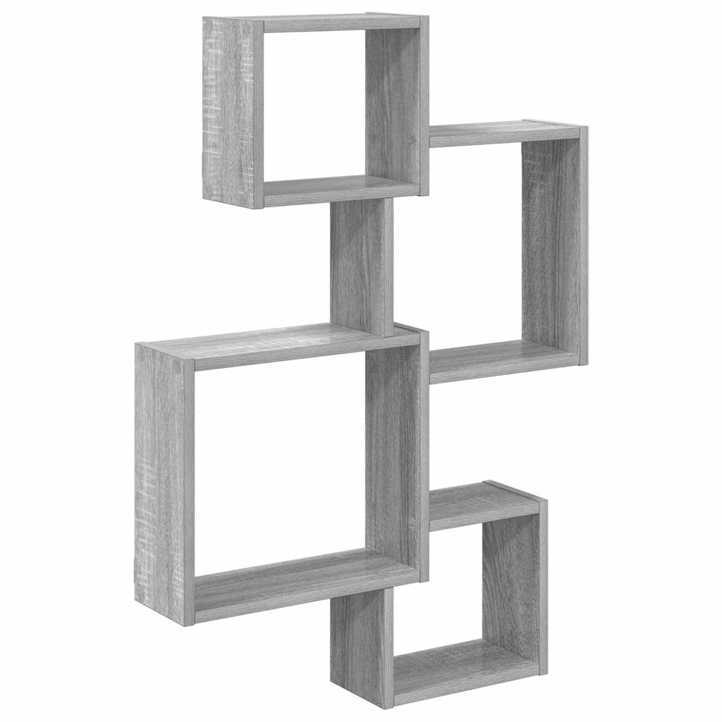 Wall Mounted Cube Shelves Wall Bracket Gray 64 x 13.5 x 91.5 cm