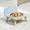 Adorable Stainless Steel Cat Bowl, Featuring a Color-block Design, Comes with a Non-slip Mat To Prevent Tipping, Leak-proof Construction