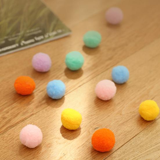 Katzen Spielzeug Farbe Bunt Macaron Farbe Weich Baumwolle Samt Plüsch Ball Sicher Beißen Kratzen Leise Leicht zu Reinigen Katzen Ball Spielzeug