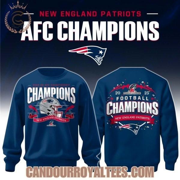 Свитшот чемпиона AFC 2025-26 NE Patriots S-5XL Унисекс Футболка S