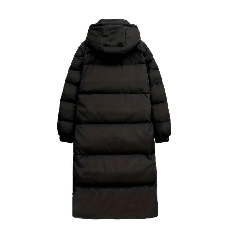 Womens Long Puffer Coat With Hood Thick Winter Warm Cotton-Padded Jacket Oversized Casual Style