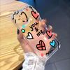 You & Me Doodle Hearts Pattern soft TPU Phone Case for Xiaomi Redmi Note 15 14 13 12 11 10 9 Pro Plus 4G 5G Soft Cover