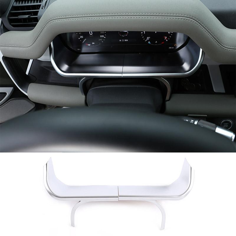 

For LHD ABS Carbon Fiber Car Dashboard Display Decorative Frame For Land Rover Defender 110 130 2020 2026 2026 Car Accessories срібний