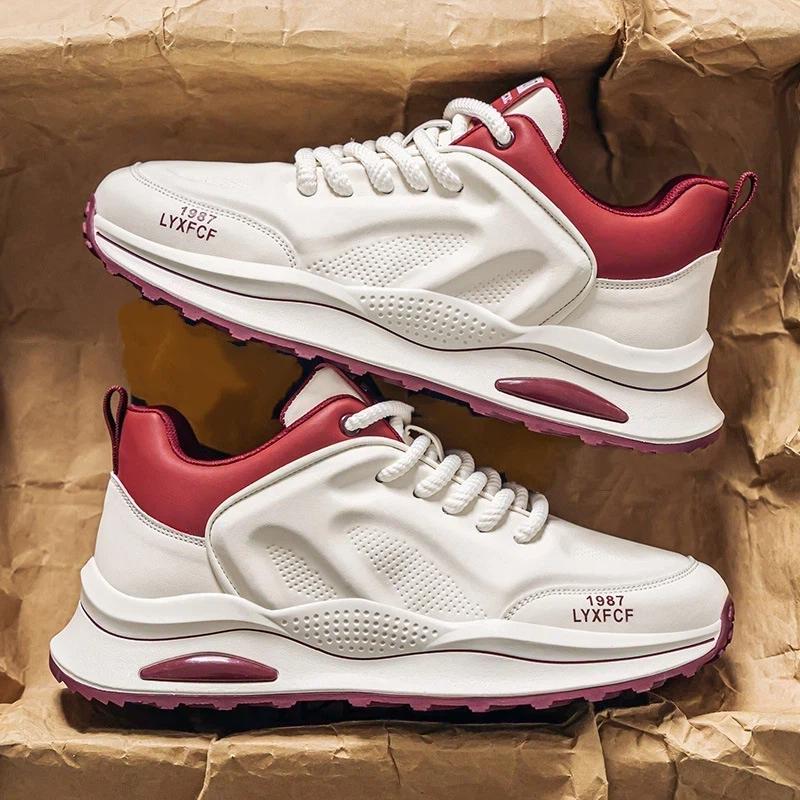 Soft Soled Breathable Shoes With Color Blocking And Versatile Men's Trendy Casual Sports Shoes