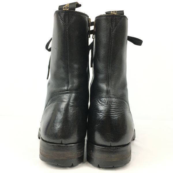 CESARE PACIOTTI Italy Made Vintage Zip Middle Boots Size 10 27.5-28.0-28.5 Black(USED)