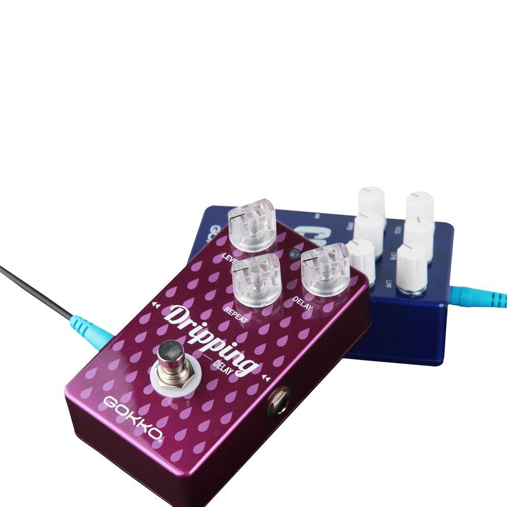 GOKKO AUDIO GK-22 Dripping Delay Guitar Effect Pedal (Analog Technology, 600ms Delay Time, Creative Modulation Functions for Warm, Rich Reverb)