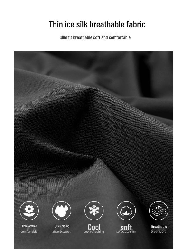 Men's Summer Ice Silk Basketball Shorts: Breathable, Quick-Drying, Casual Over-the-Knee Fitness Wear