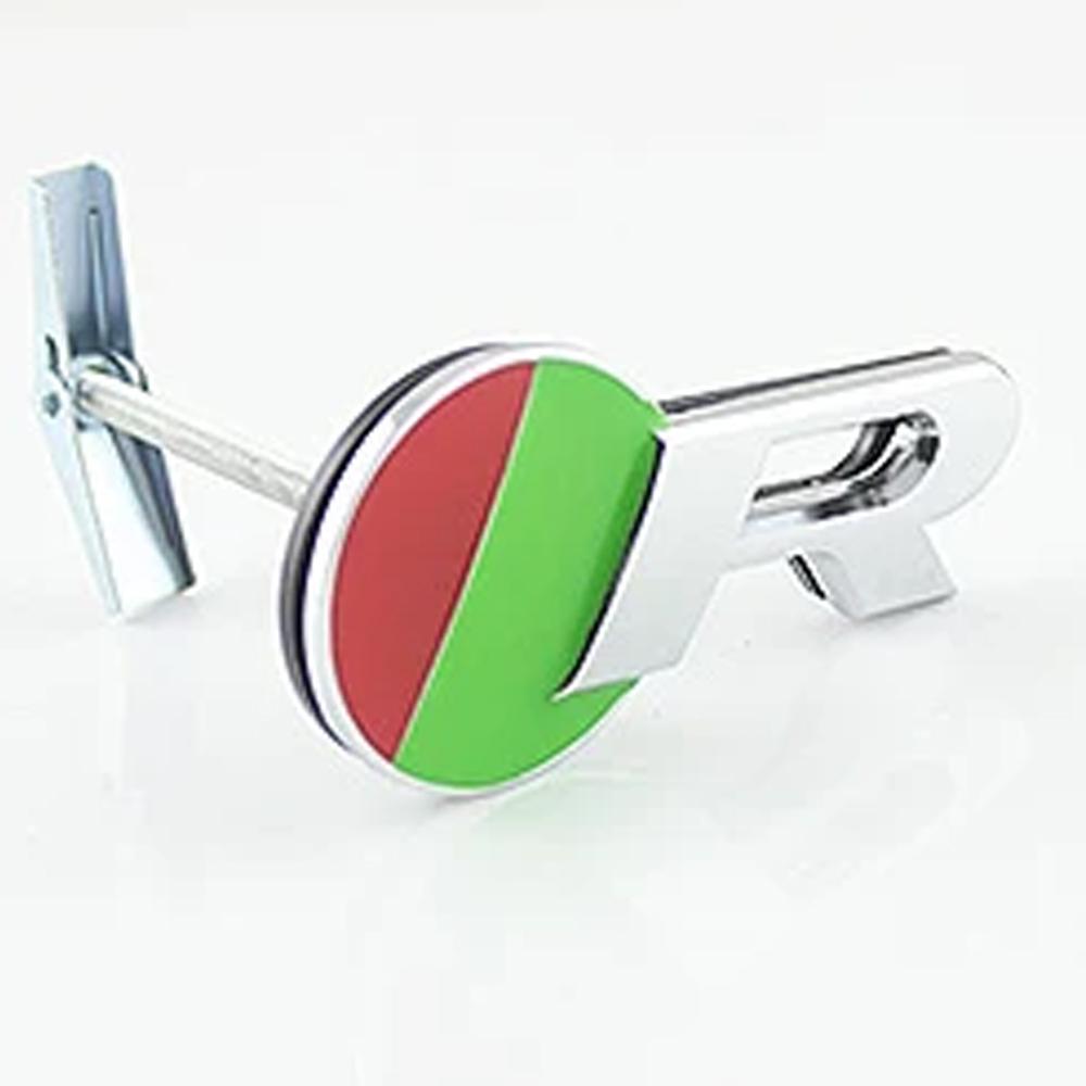 

Наклейка на решетку для F-TYPE E-PACE F-PACE XE XF XJL RS Sport, наклейка с эмблемой, наклейка на переднюю решетку автомобиля, аксессуары Red&Green R Grille Badge