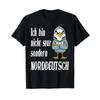 T Shirt with GerUnisex Text Ich Bin Nicht stur sondern norddeutsch Möwe vintage Washed Comfortable fashion homme Stretched