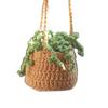 Multi-style Cute Potted Plants Crochet Car Mirror Hanging- Accessories Cute Car Accessories for Women Men Handmade Gift