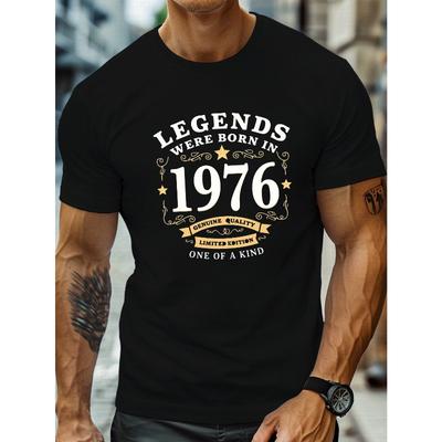 T-shirt Grafica Legends Born Taglie Europee - Maglietta Casual da Uomo Girocollo Manica Corta, Realizzata in Tessuto Leggero, Top Estivo con Design