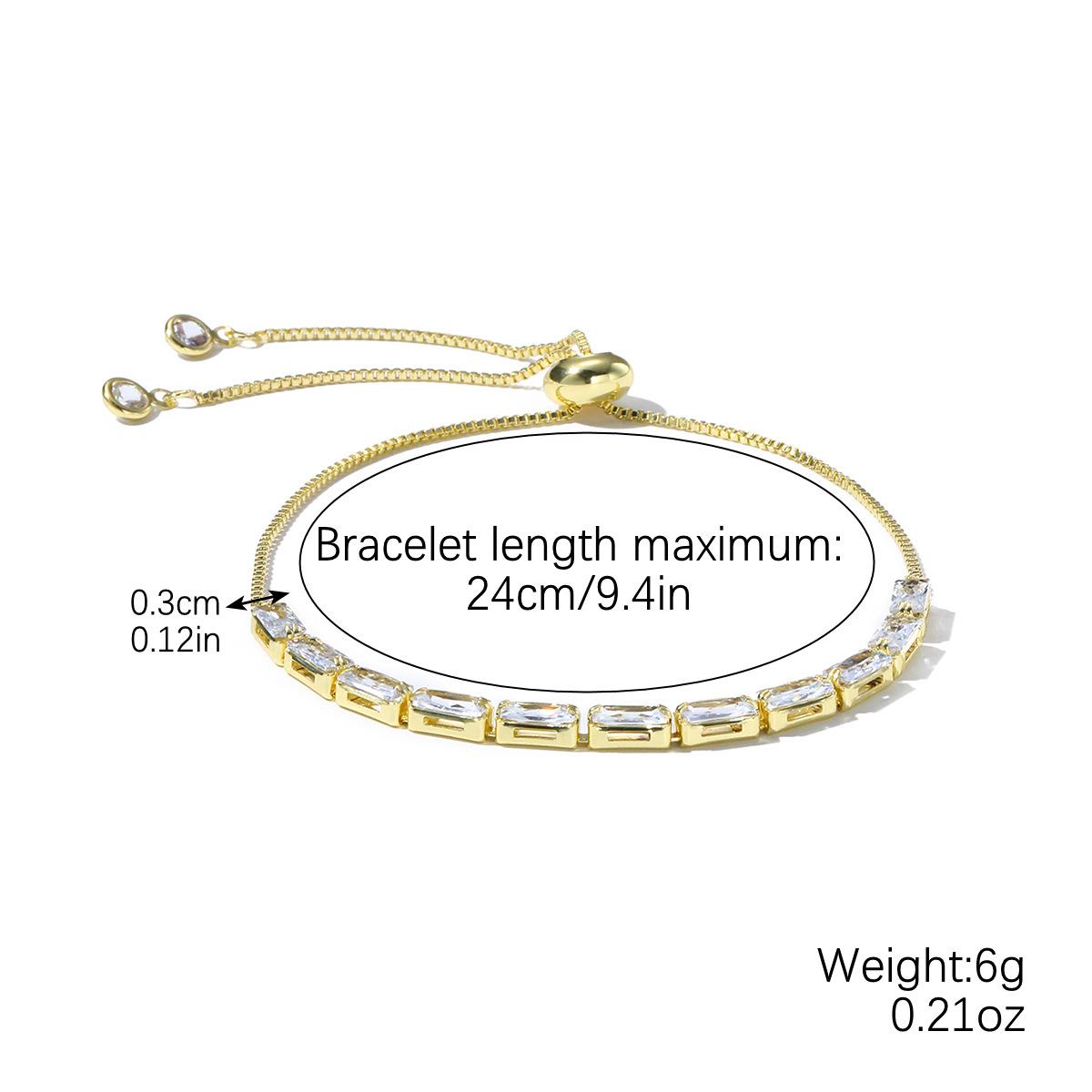 Шарм Женский Радужный Циркон Камень Круглый Браслет Милый Золотой Цвет Регулируемый Свадебные Украшения Для Женщин