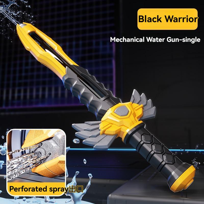 

Mech Sword Water Gun Pull type Water Gun Five hole Water Gun Simulation Sword Large Capacity Long Range Water Gun Toy жовтий