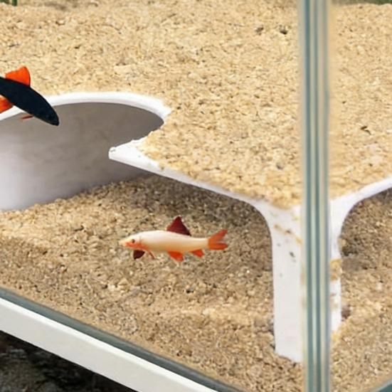 Yousheng Aquarium Corner Tunnel Fish Tank Hideout Cave Under Gravel Fish Hideout with Double Holes for Betta Shrimp Reptile Loaches