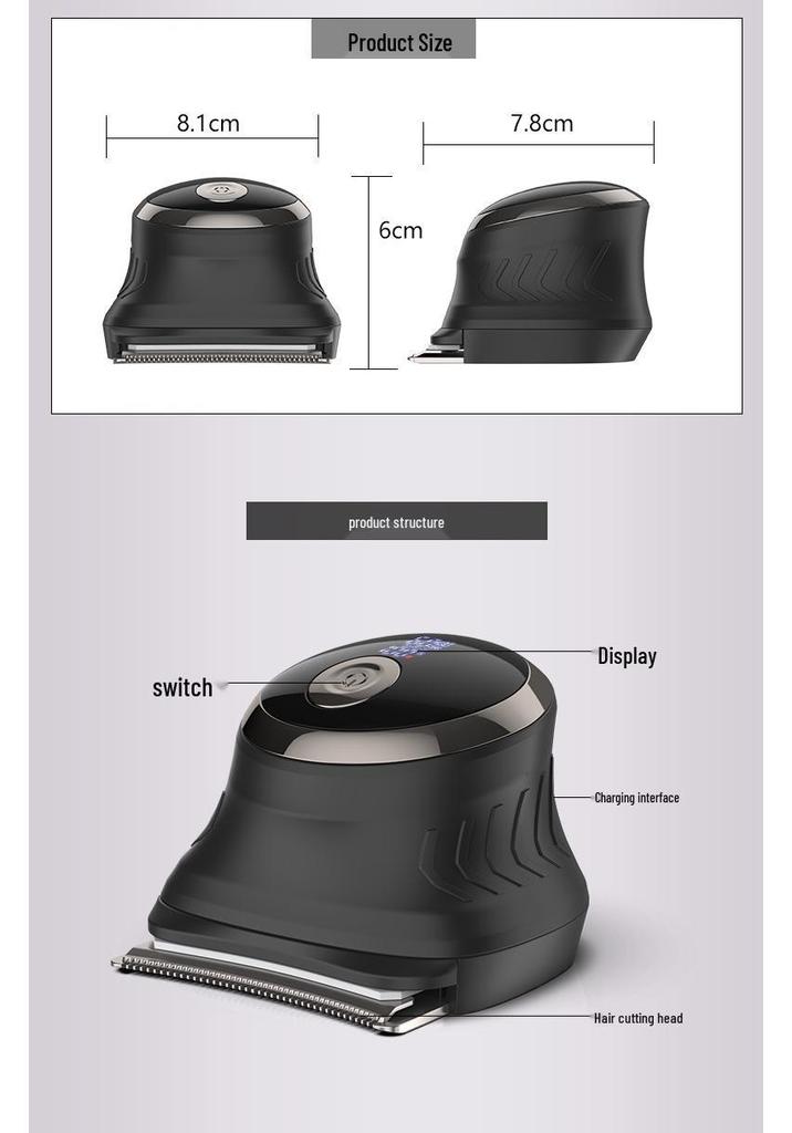 Men's Self-Charging Electric Hair Clipper with Two-Speed Adjustment & Digital Display