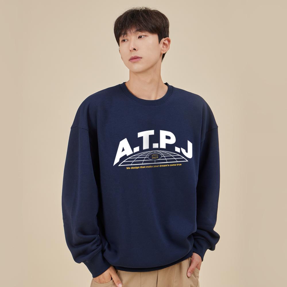 ASTRAL PROJECTION Earth Logo Loose Fit Sweatshirt_Navy